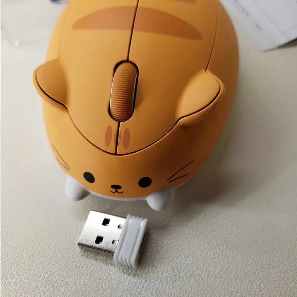 Cat Theme Wireless Gaming Mouse, Tri-Mode Mouse BT3.0/BT5.0/2.4G, Cute Optical C